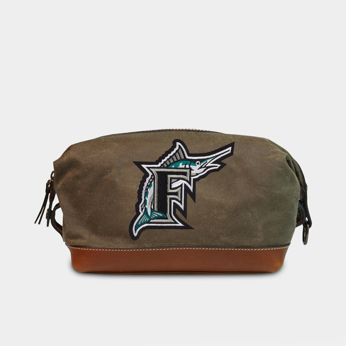Miami Marlins Pro Waxed Canvas Dopp Kit