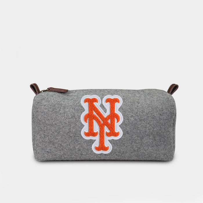 New York Mets "NY" Grey Wool Dopp Kit