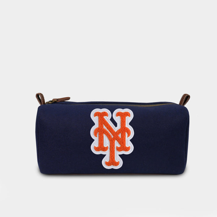 New York Mets "NY" Navy Wool Dopp Kit