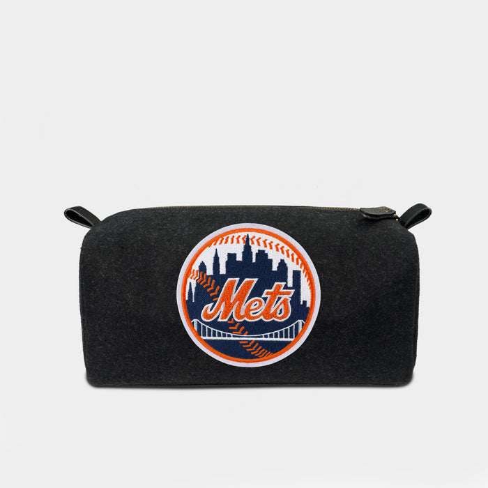New York Mets Black Wool Dopp Kit