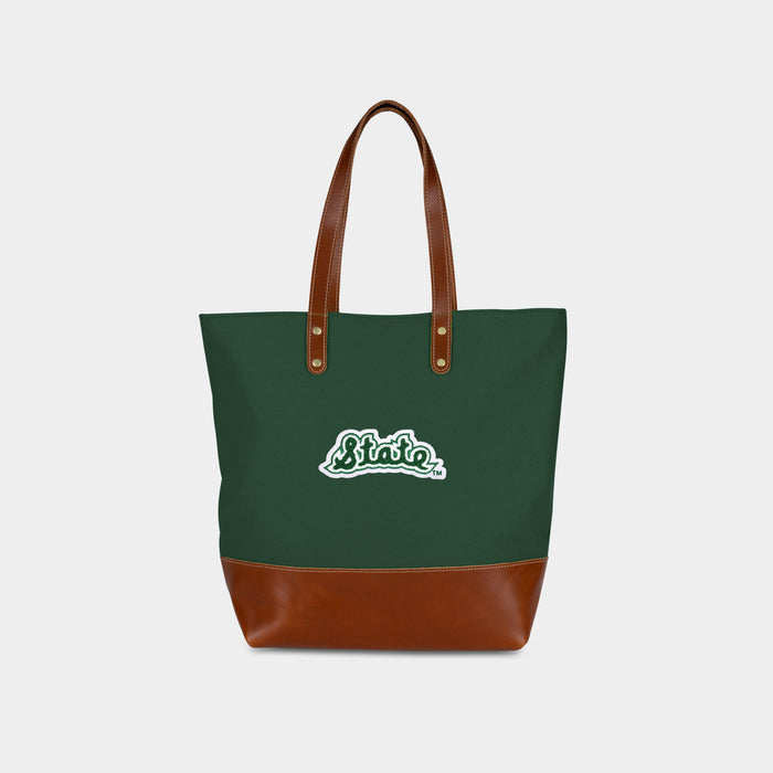 Michigan State Spartans Vault "State" Green Tote Bag