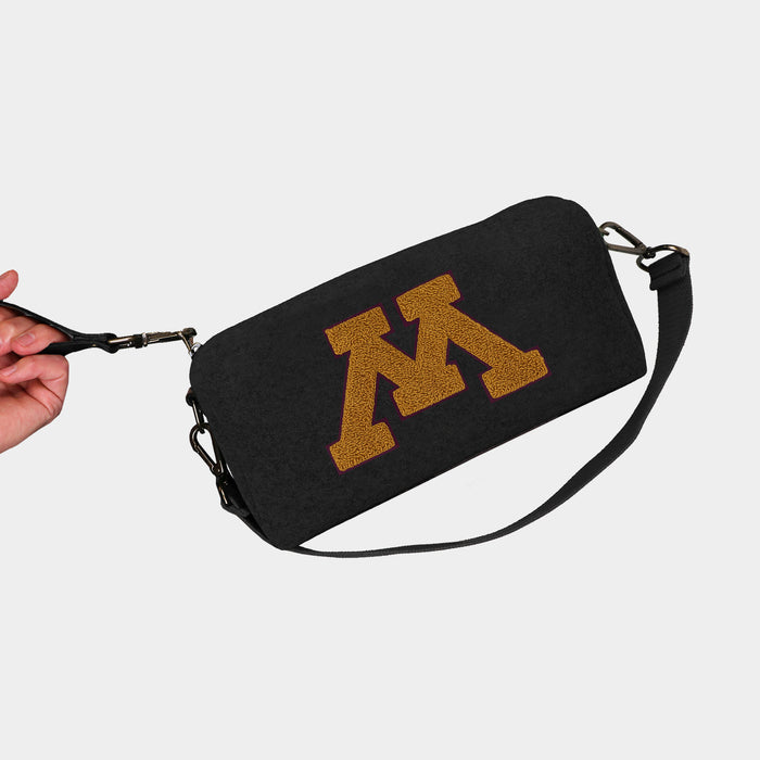 Minnesota Golden Gophers "M" Black Wool Locker Room Bag