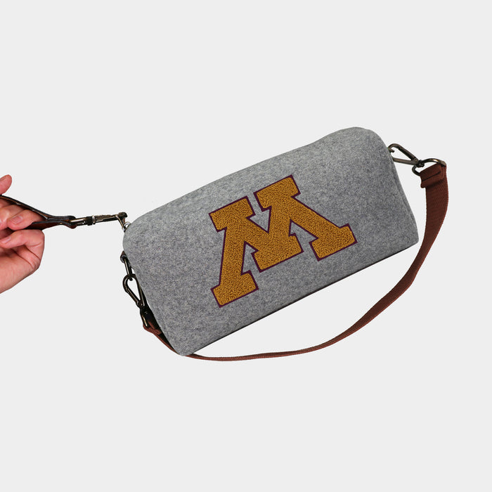Minnesota Golden Gophers "M" Grey Wool Locker Room Bag