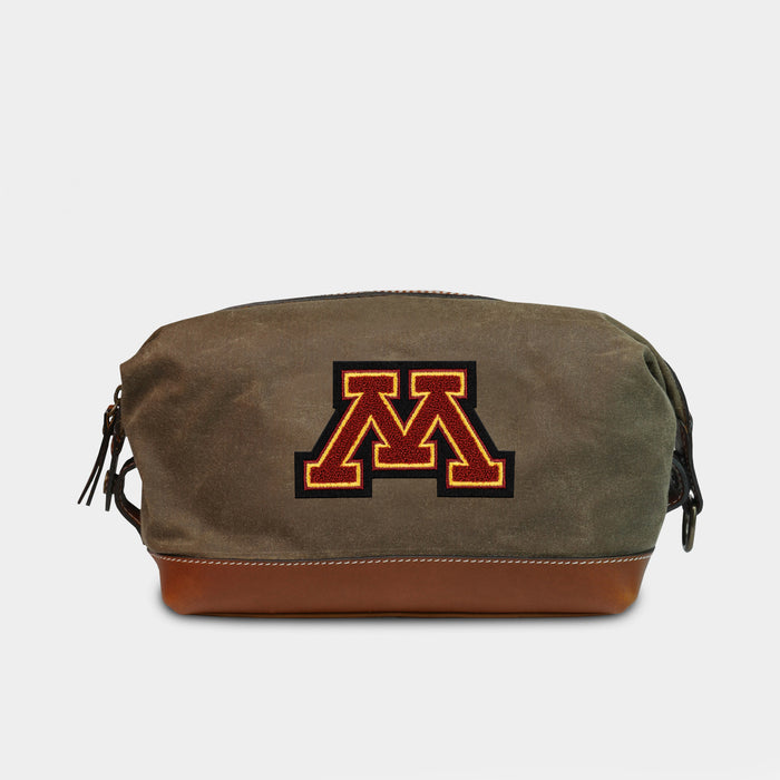 Minnesota Golden Gophers Maroon M Pro Waxed Canvas Dopp Kit