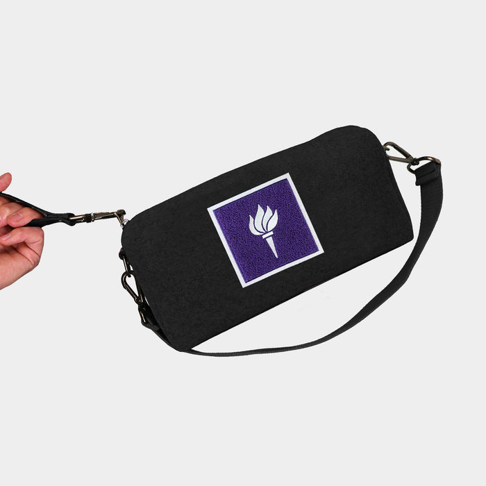 NYU Violets Torch Black Wool Locker Room Bag