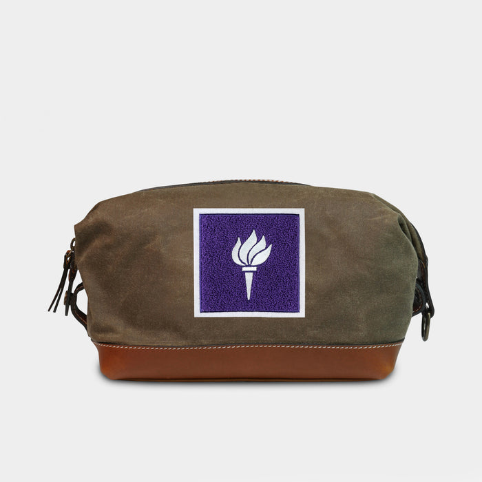 NYU Violets Torch Pro Waxed Canvas Dopp Kit