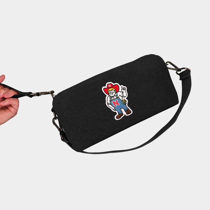 Nebraska Cornhuskers Herbie Black Wool Locker Room Bag