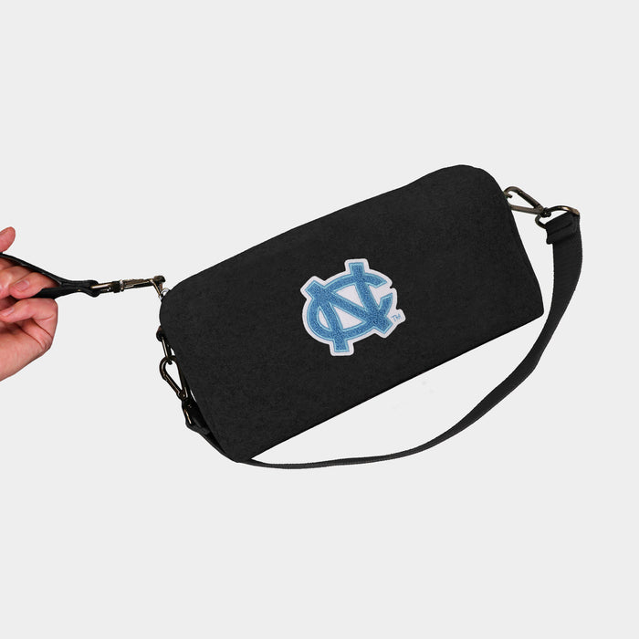 North Carolina Tar Heels Vintage Black Wool Locker Room Bag