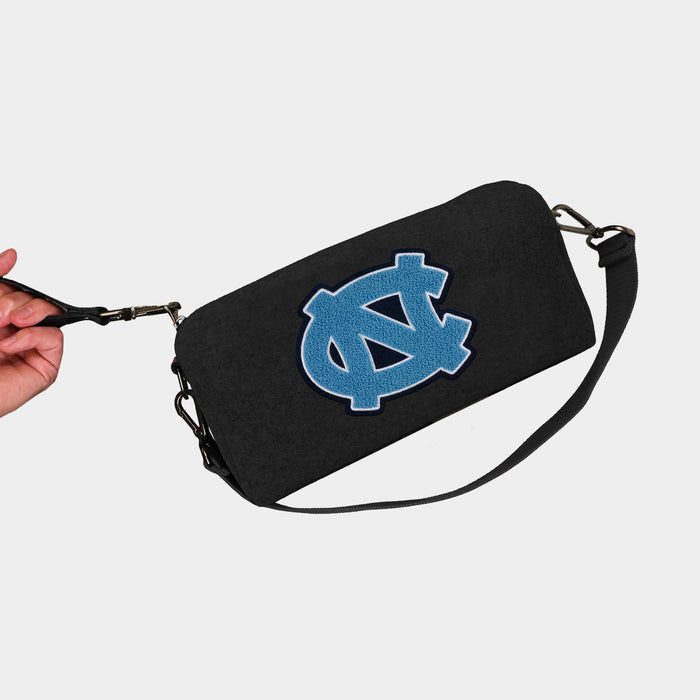 North Carolina Tar Heels "NC" Black Wool Locker Room Bag
