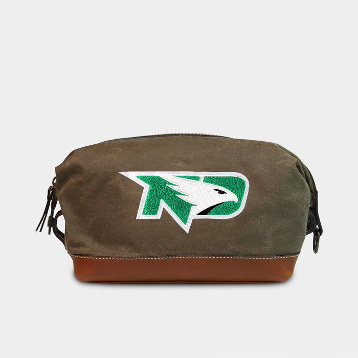 North Dakota Fighting Hawks Pro Waxed Canvas Dopp Kit