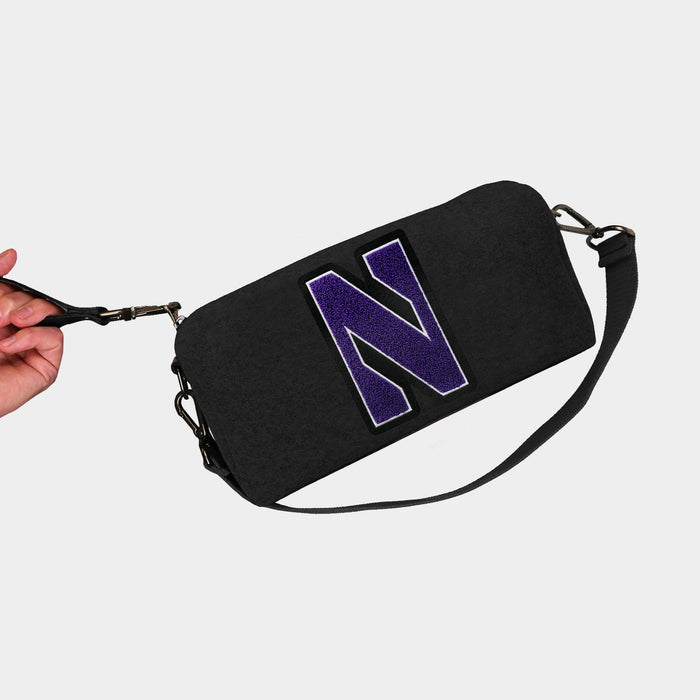 Northwestern Wildcats Black Wool Locker Room Bag
