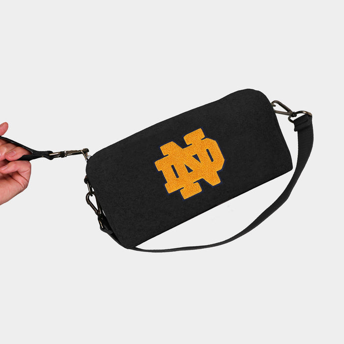 Notre Dame Fighting Irish "ND" Black Wool Locker Room Bag