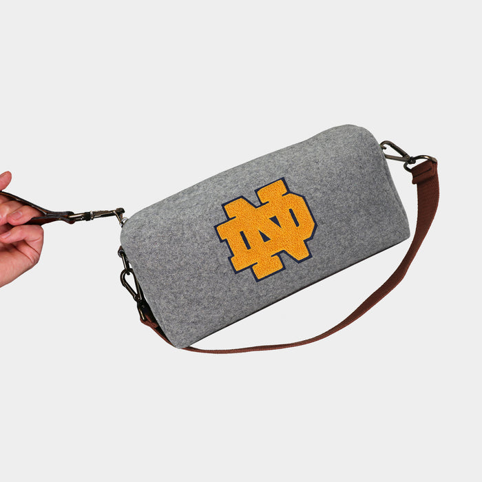 Notre Dame Fighting Irish "ND" Grey Wool Locker Room Bag