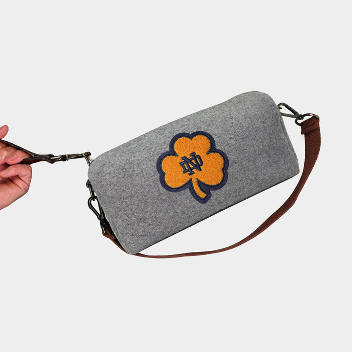 Notre Dame Fighting Irish Gold "Shamrock" Grey Wool Locker Room Bag