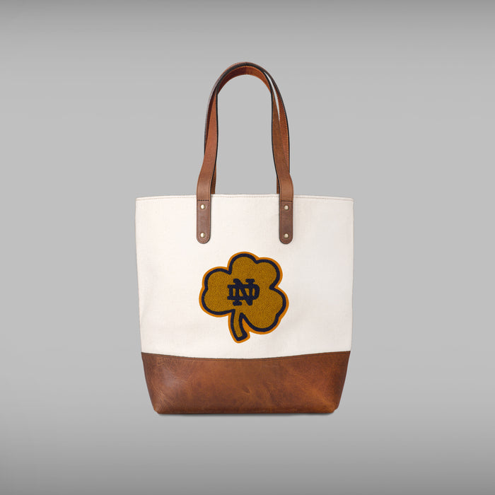 Notre Dame Fighting Irish Gold "Shamrock" Cream Tote Bag