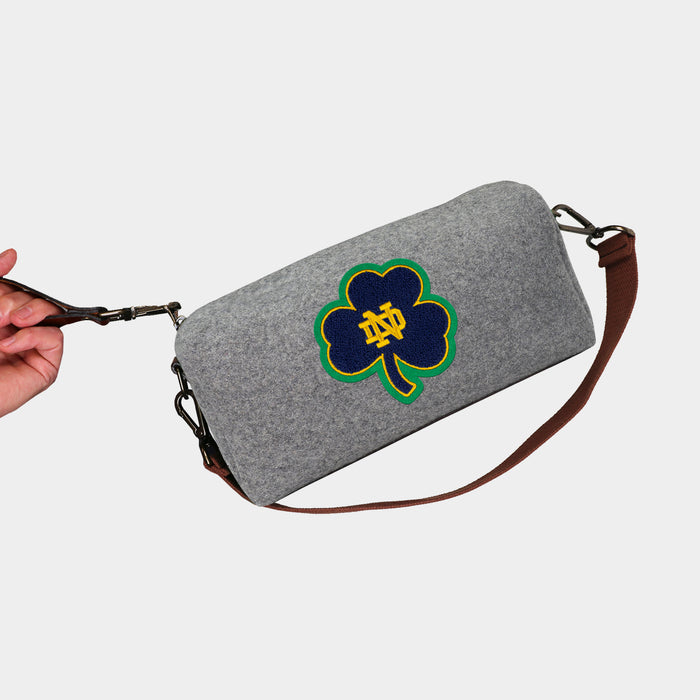 Notre Dame Fighting Irish "Shamrock" Grey Wool Locker Room Bag