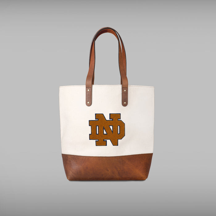 Notre Dame Fighting Irish "ND" Cream Tote Bag
