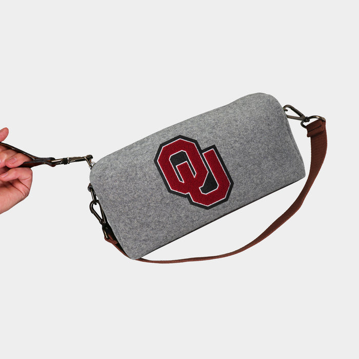Oklahoma Sooners Grey Wool Locker Room Bag