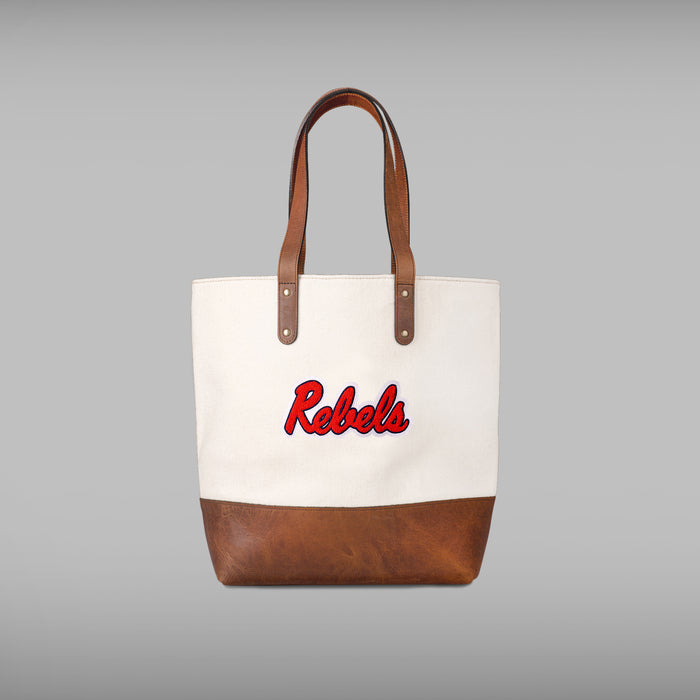 Ole Miss Rebels "Rebels" Cream Tote Bag
