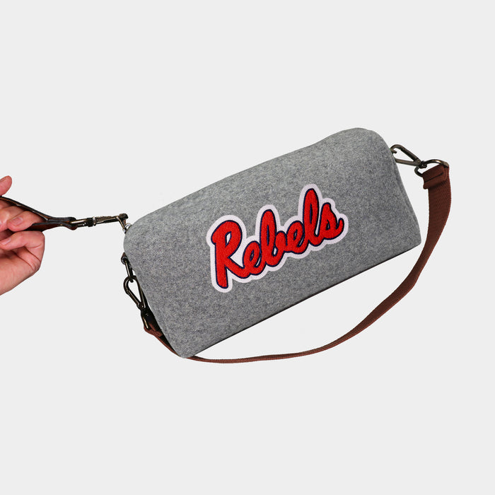 Ole Miss Rebels Grey  Wool Locker Room Bag