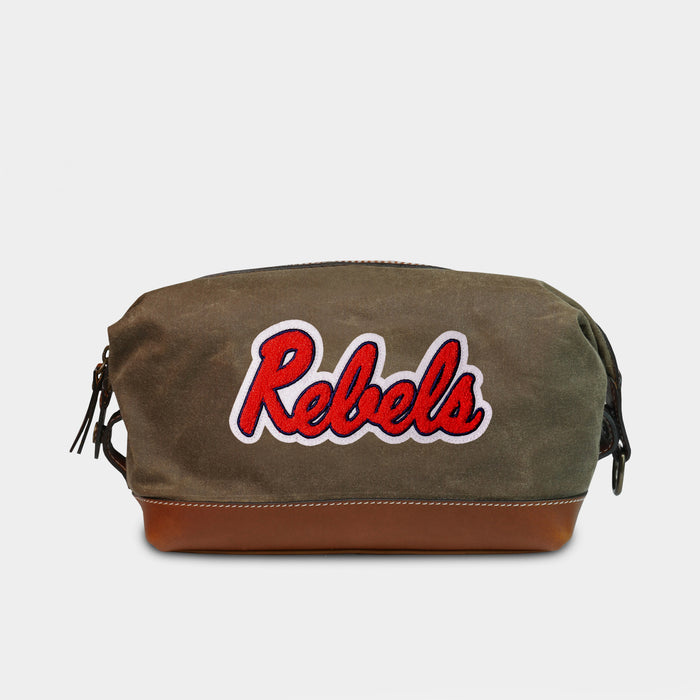 Ole Miss Rebels Pro Waxed Canvas Dopp Kit