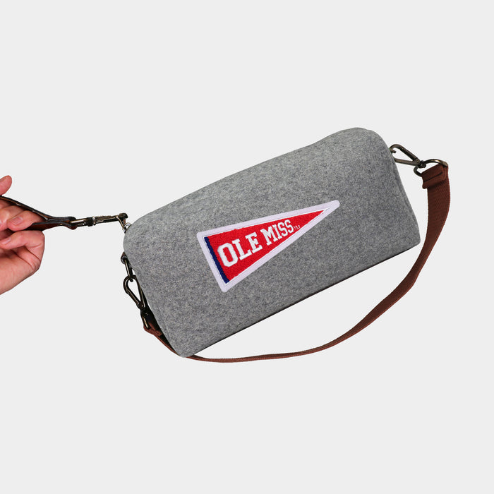 Ole Miss Rebels Vault "Pennant" Grey Wool Locker Room Bag