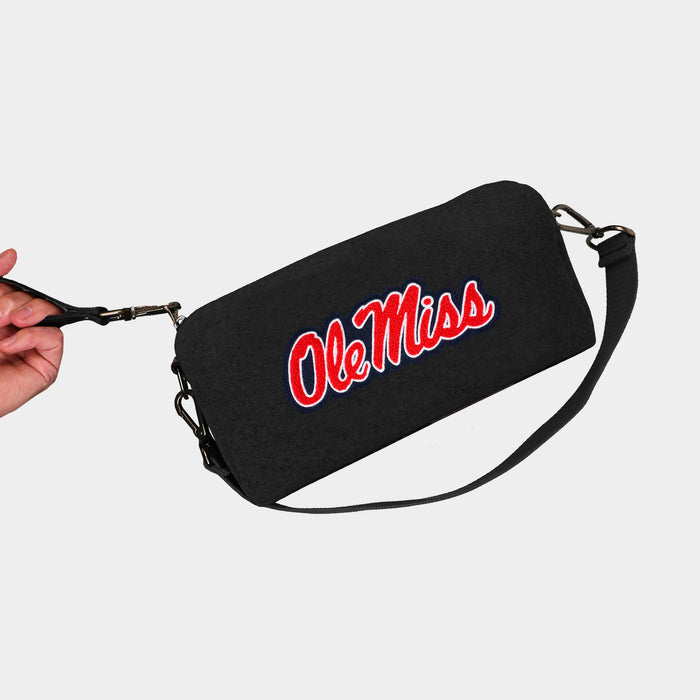 Ole Miss Rebels "Ole Miss" Black Wool Locker Room Bag