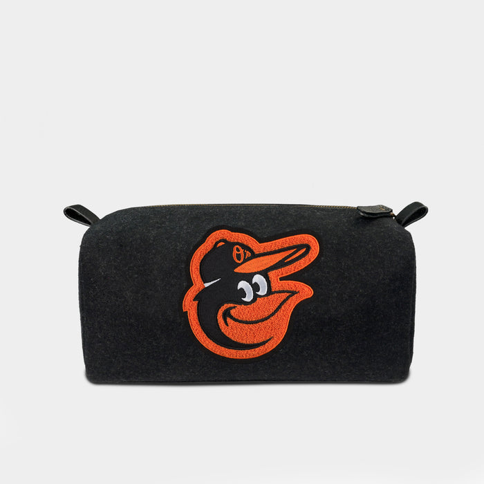 Baltimore Orioles Black Wool Dopp Kit