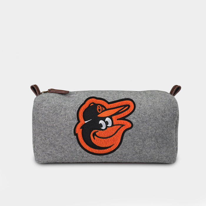 Baltimore Orioles Grey Wool Dopp Kit