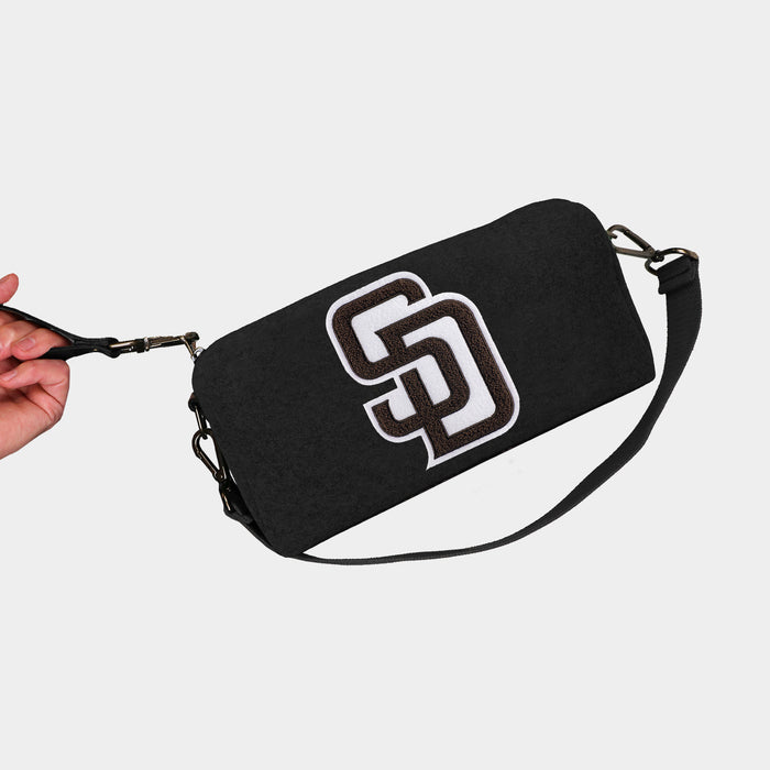 San Diego Padres "SD" Black Wool Locker Room Bag