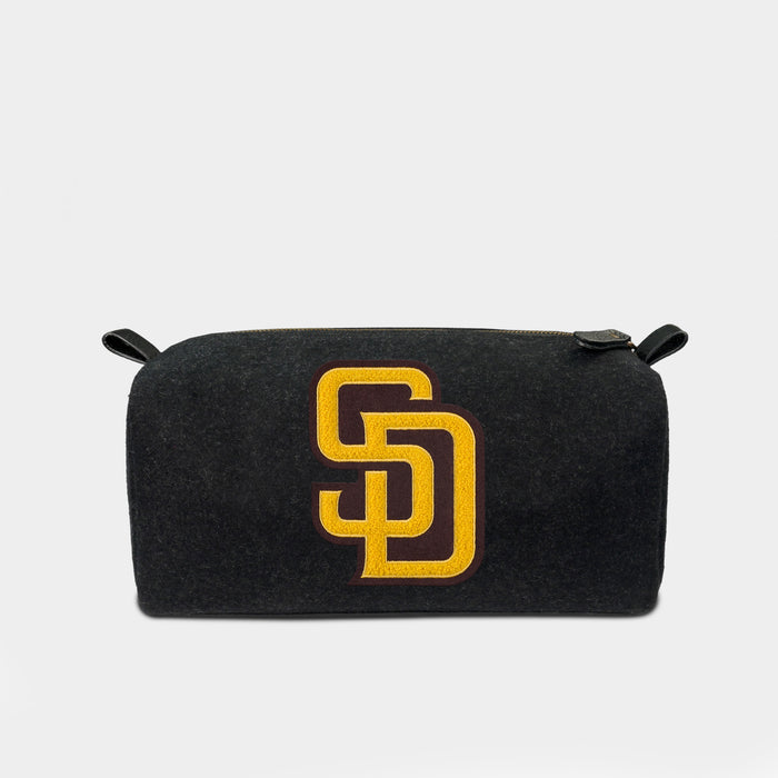 San Diego Padres Yellow "SD" Black Wool Dopp Kit