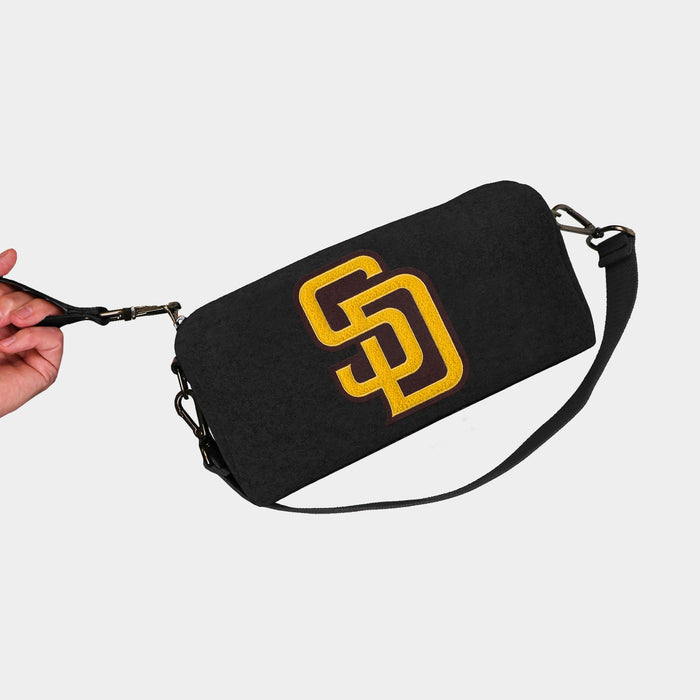 San Diego Padres Yellow "SD" Black Wool Locker Room Bag