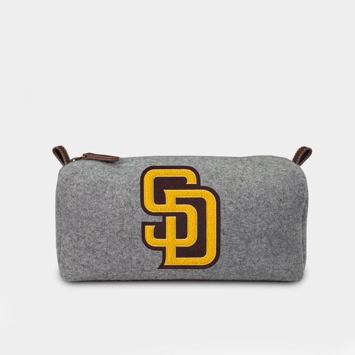 San Diego Padres Yellow "SD" Grey Wool Dopp Kit