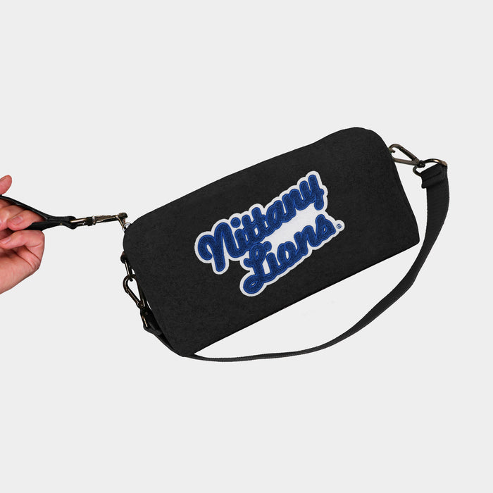 Penn State Vintage Nittany Lions Black Wool Locker Room Bag