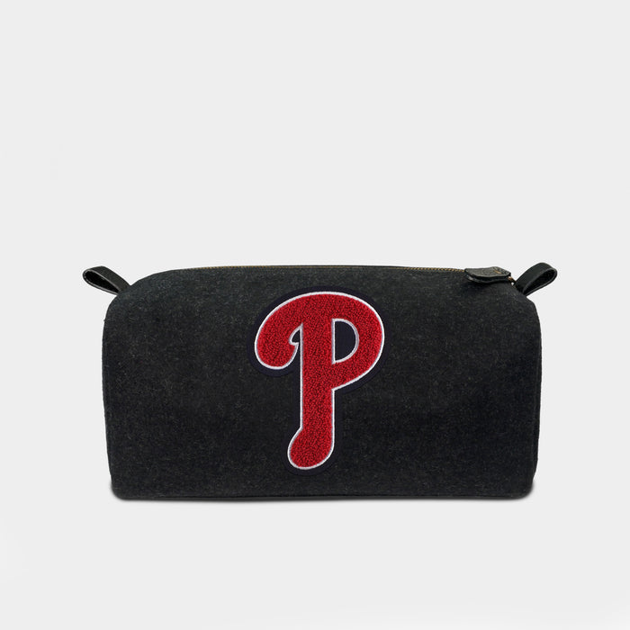 Philadelphia Phillies "P" Black Wool Dopp Kit
