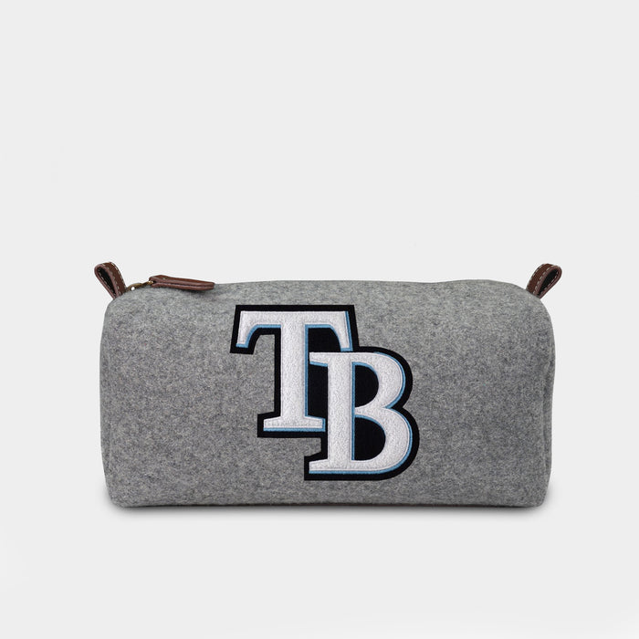 Tampa Bay Rays "TB" Grey Wool Dopp Kit