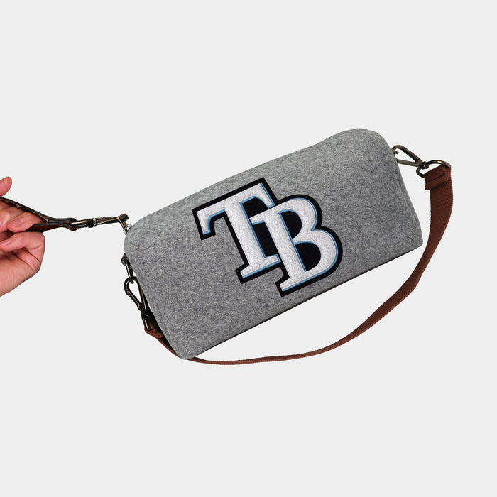 Tampa Bay Rays "TB" Grey Wool Locker Room Bag