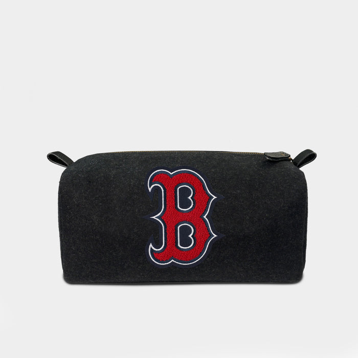 Boston Red Sox "B" Black Wool Dopp Kit