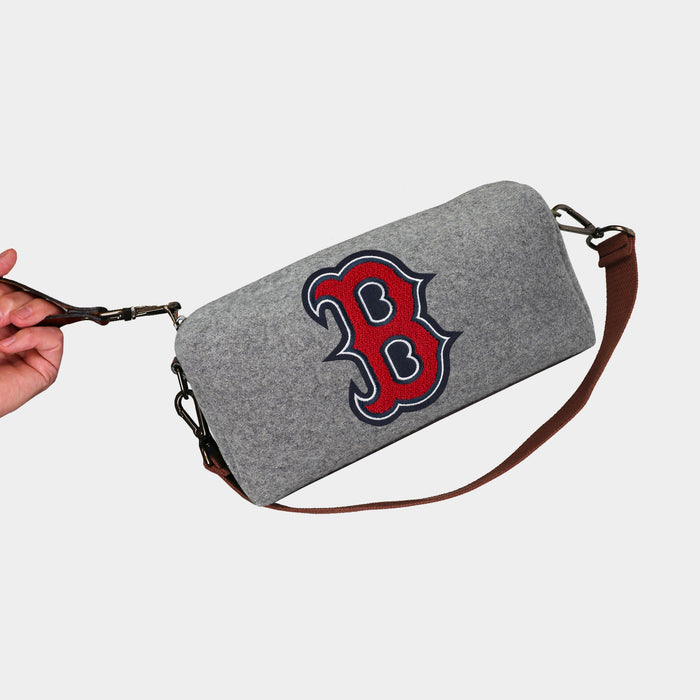 Boston Red Sox "B" Grey Wool Locker Room Bag