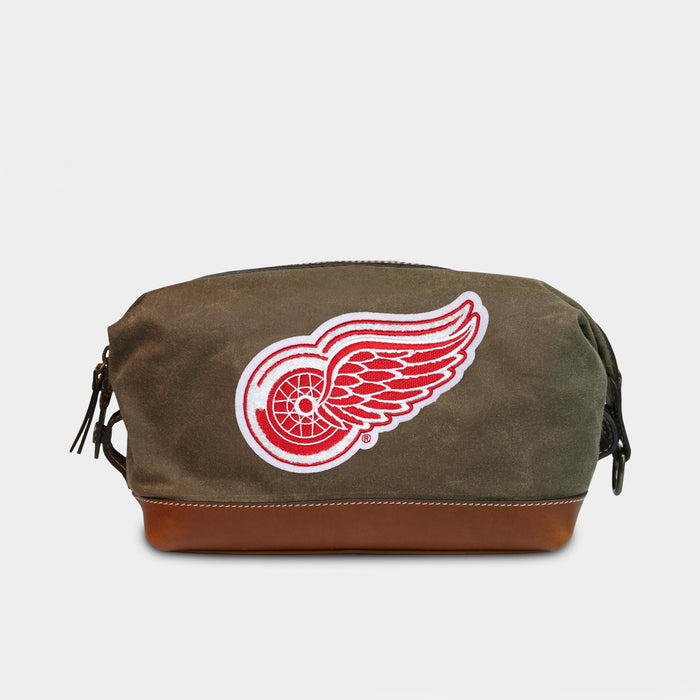 Detroit Red Wings Pro Waxed Canvas Dopp Kit