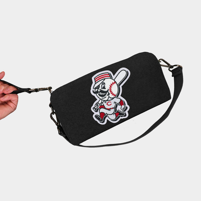 Cincinnati Reds "Mr. Red Legs" Black Wool Locker Room Bag