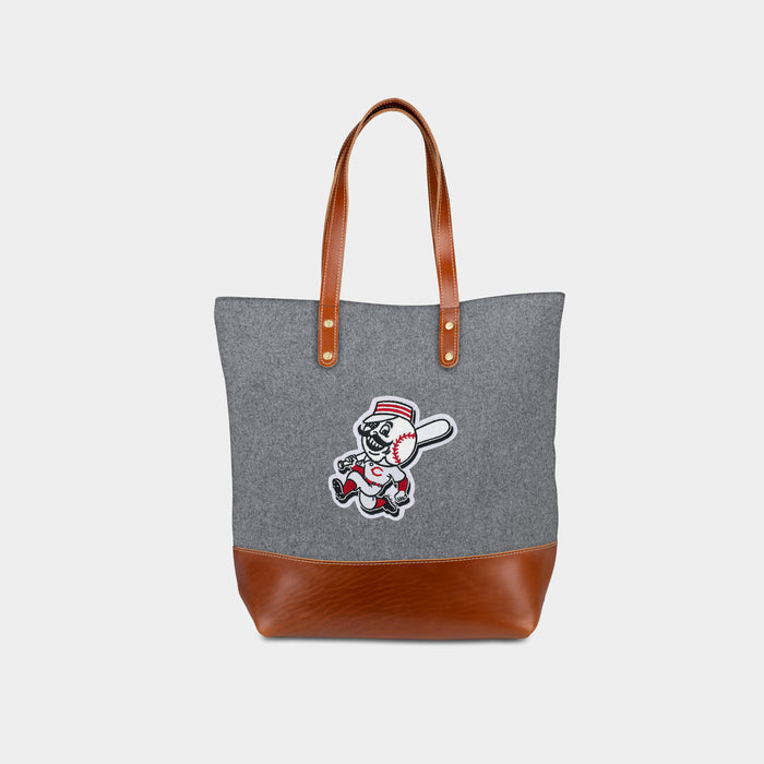 Cincinnati Reds "Mr. Redlegs" Grey Tote Bag