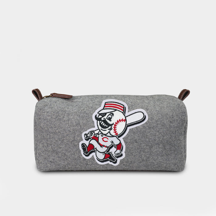 Cincinnati Reds "Mr. Red Legs" Grey Wool Dopp Kit