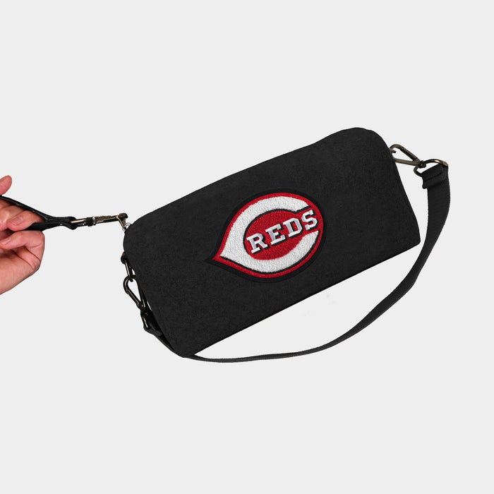 Cincinnati Reds Black Wool Locker Room Bag