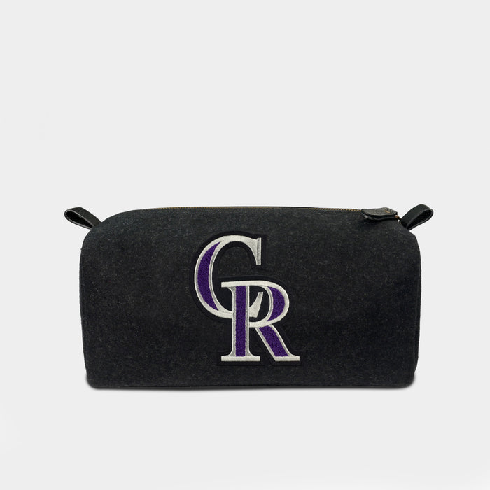 Colorado Rockies Black Wool Dopp Kit