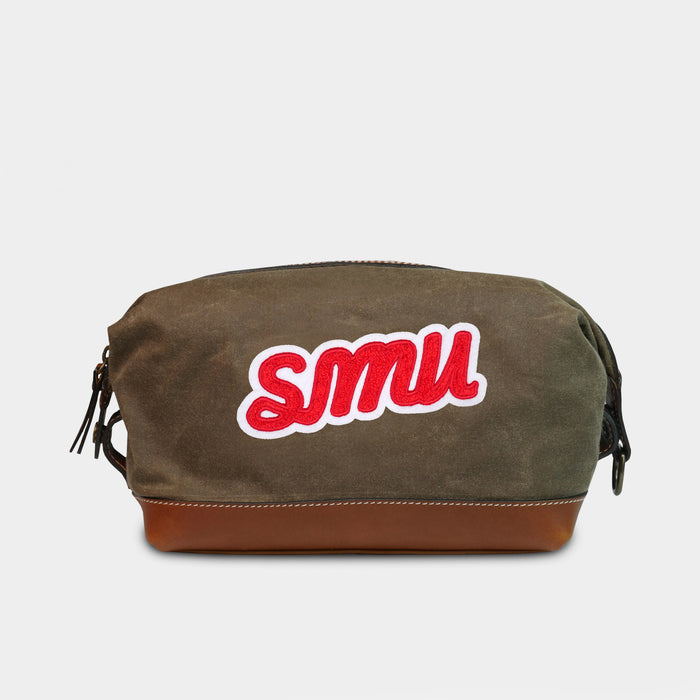 SMU Mustangs Vault "SMU" Pro Waxed Canvas Dopp Kit