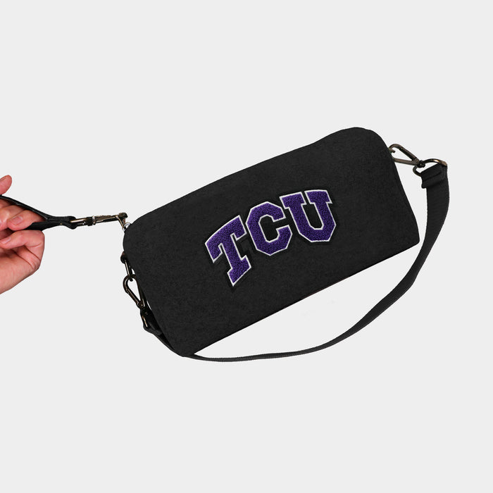 TCU Horned Frogs Black Wool Locker Room Bag