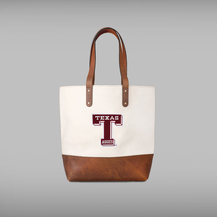 Texas A&M Aggies Vintage "T" Cream Tote Bag