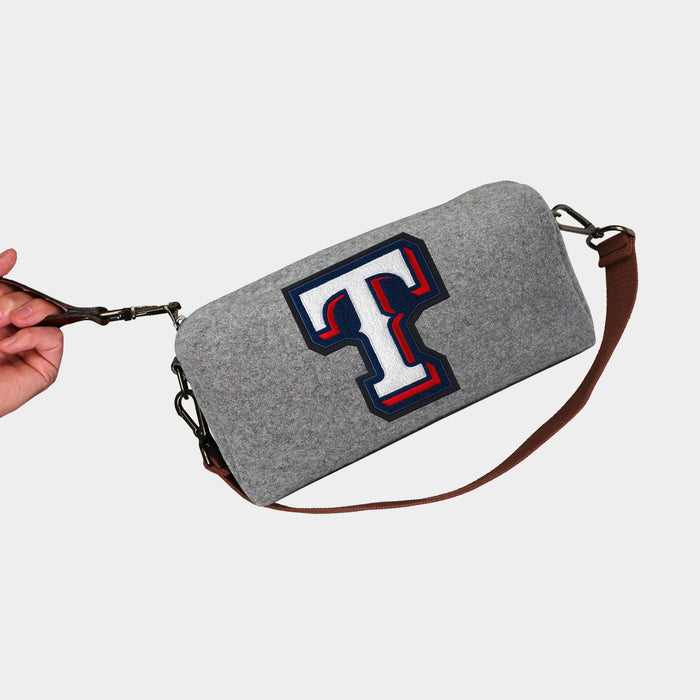 Texas Rangers "T" Grey Wool Locker Room Bag