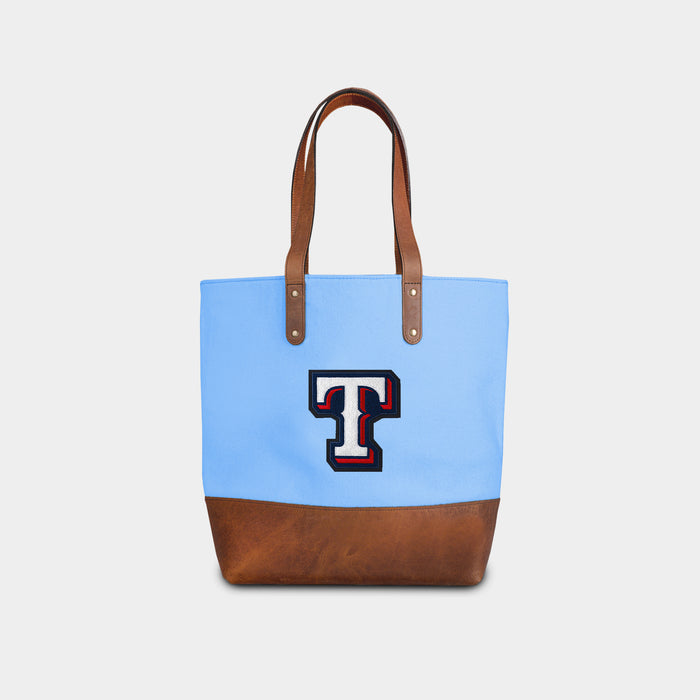 Texas Rangers "T" Carolina Blue Tote Bag